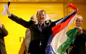 Romano Prodi il giorno della seconda vittoria alle Politiche - 9 aprile 2006